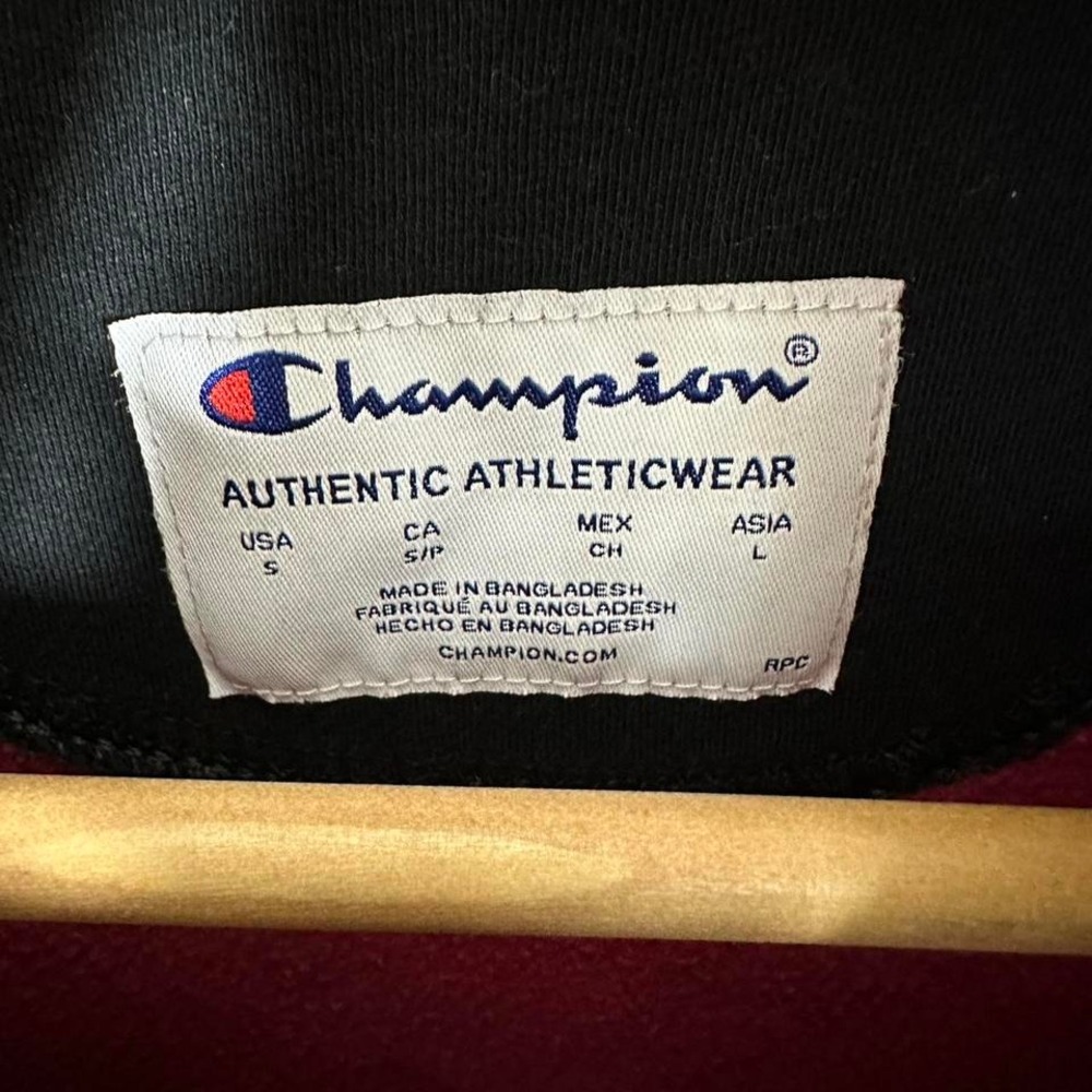 Champion Pullover Hoodie Mens Small Red Camo Fleece Sweatshirt Classic - Picture 4 of 7